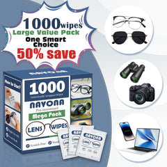 Individually wrapped lens wipes for glasses