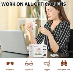 Pre-moistened eyeglasses cleaning wipes