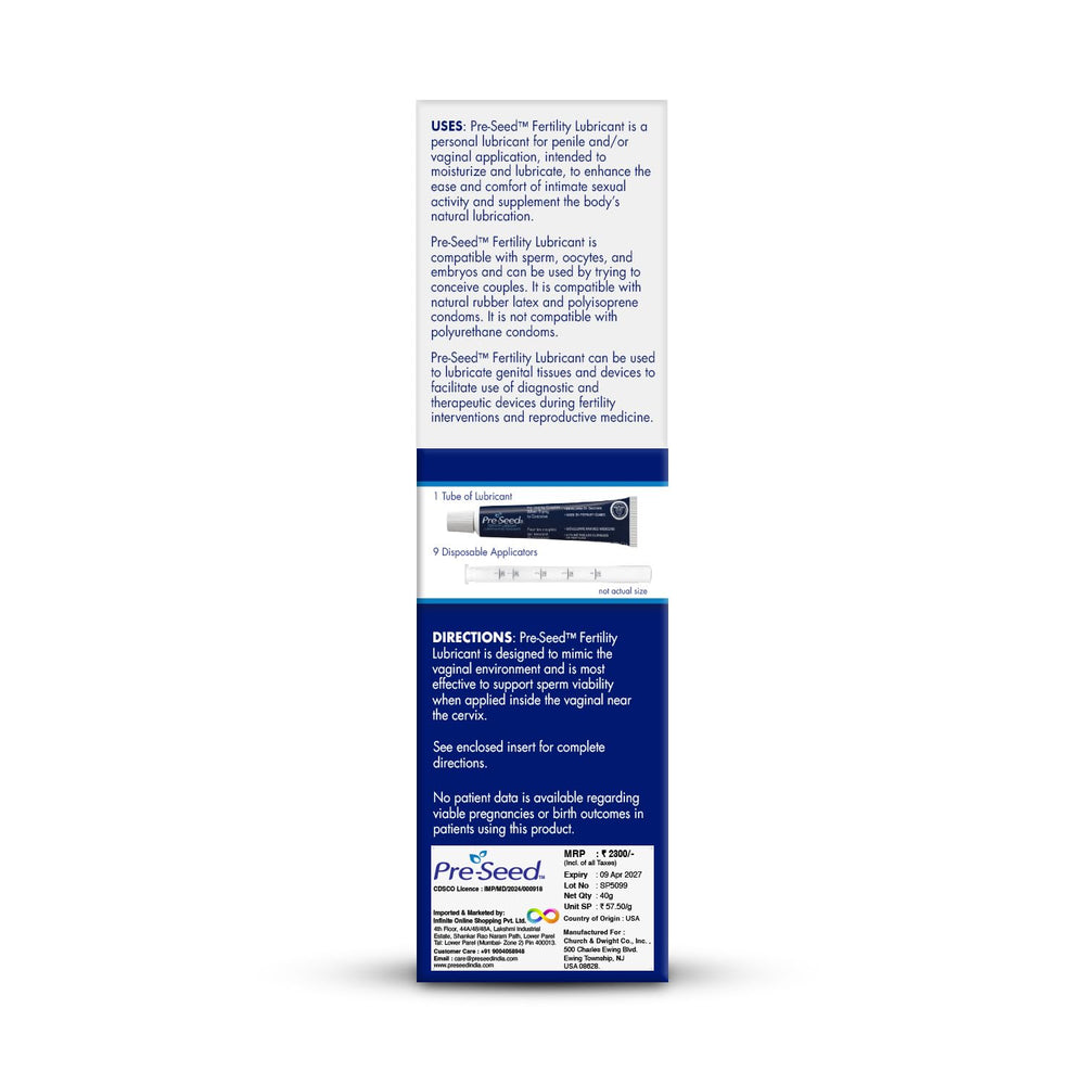 Pre-Seed two-pack display highlights dual tubes for couples.