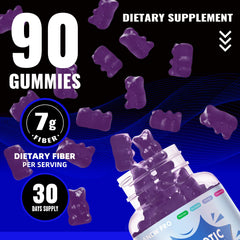 Lifestyle mockup showing gummies as part of daily digestive health routine