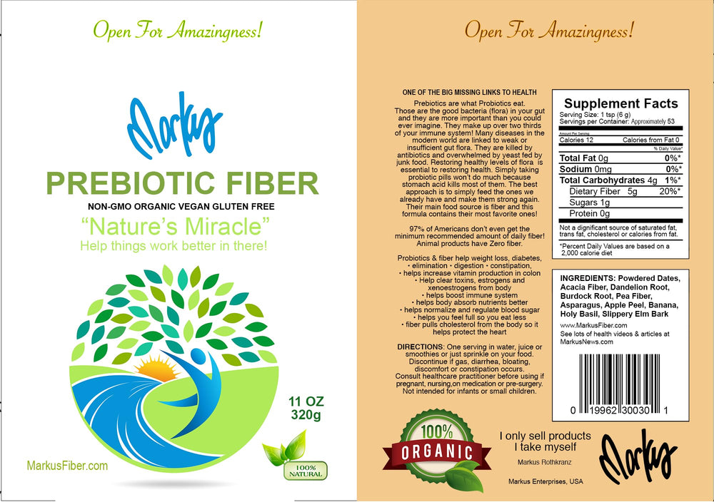 Gut health and immune support from prebiotic fiber powder