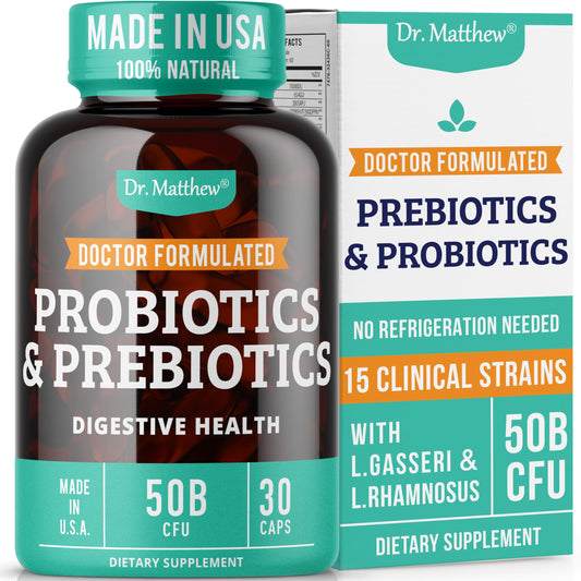 Probiotic-prebiotic digestive health supplement banner image