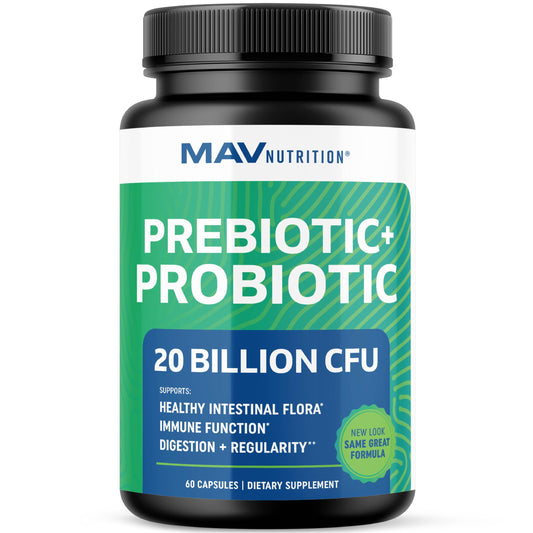 Bottle front view of Prebiotics & Probiotics Synbiotic 60 Count
