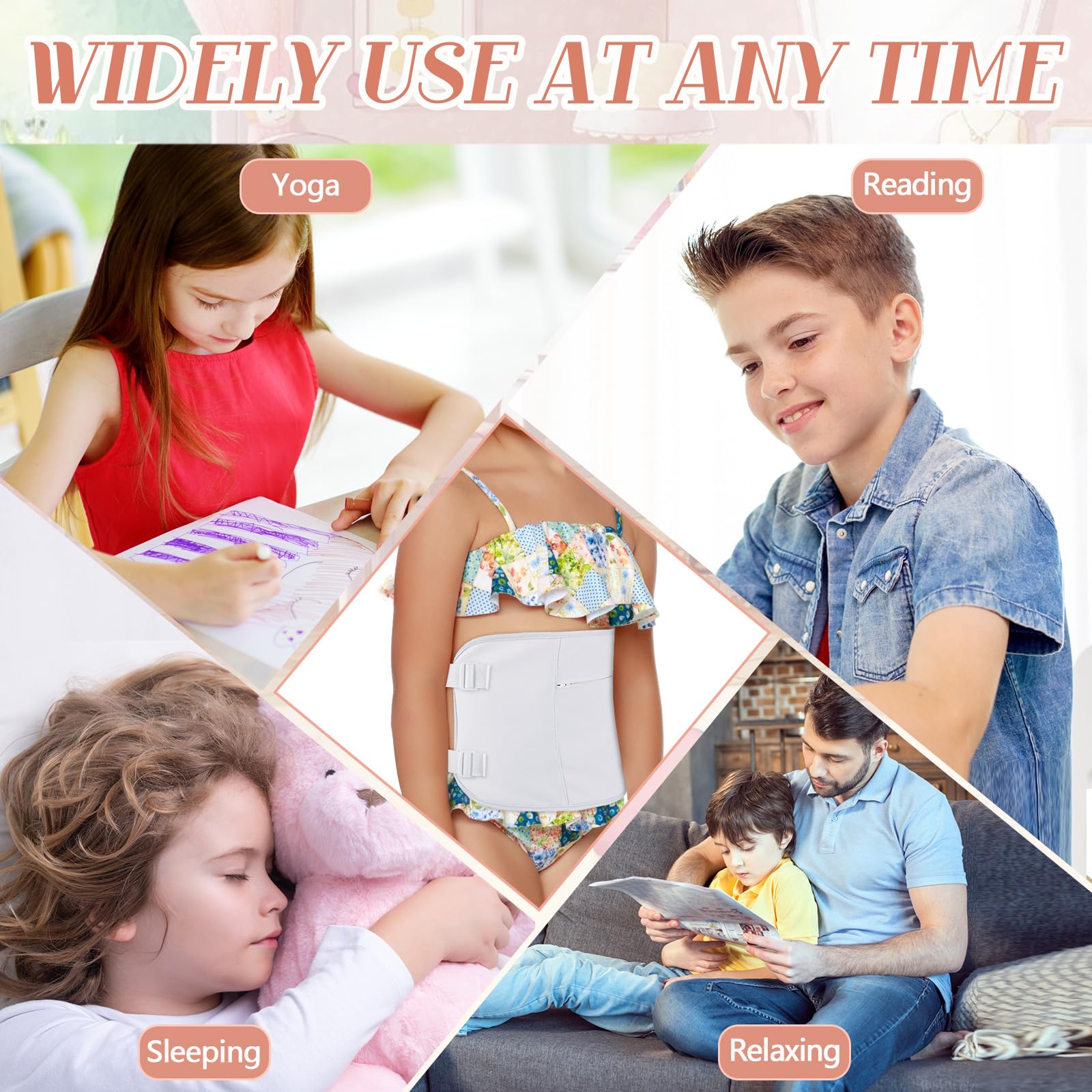 Gift-ready three-pack castor oil wraps for children