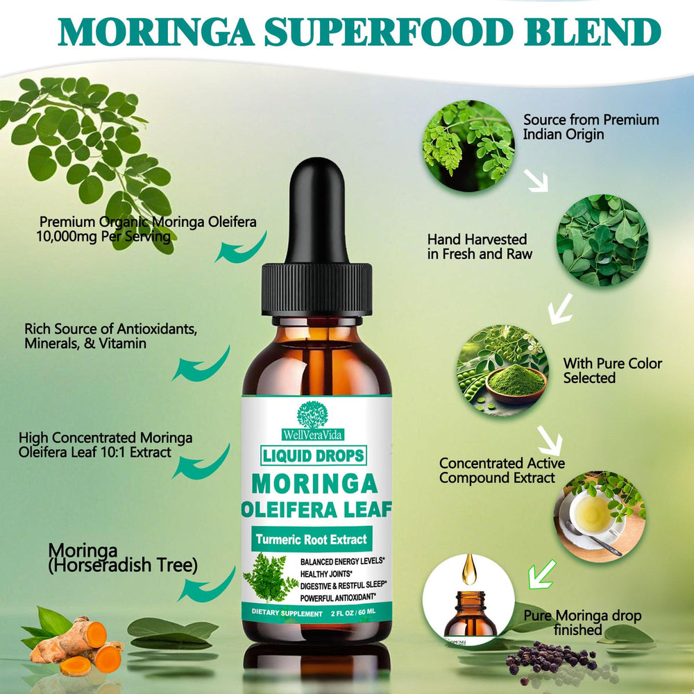 Precision dropper included with Moringa liquid drops