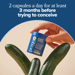 60-count bottle of PREGGO Sperm Health Capsules for men