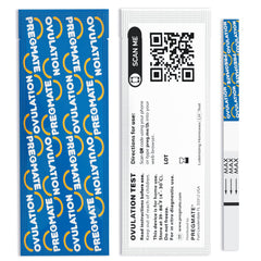 Close-up of ovulation test strip (Pregmate)