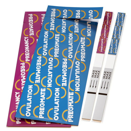 Back of Pregmate kit packaging showing contents