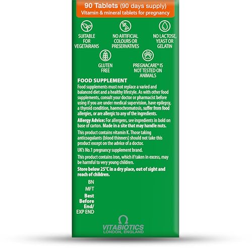 Pregnacare Original tablets packaging illustrating pregnancy support