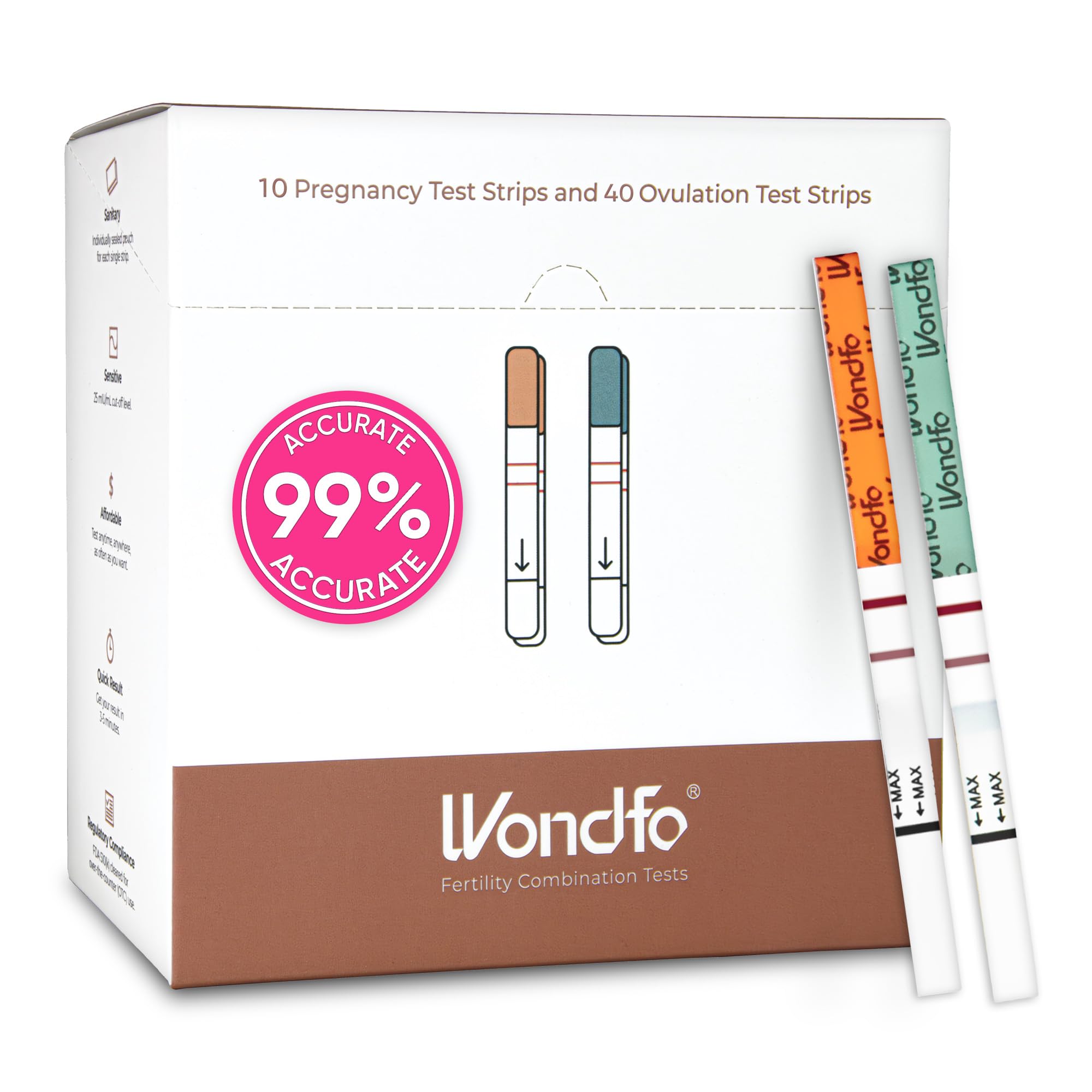 40 LH ovulation test strips in kit