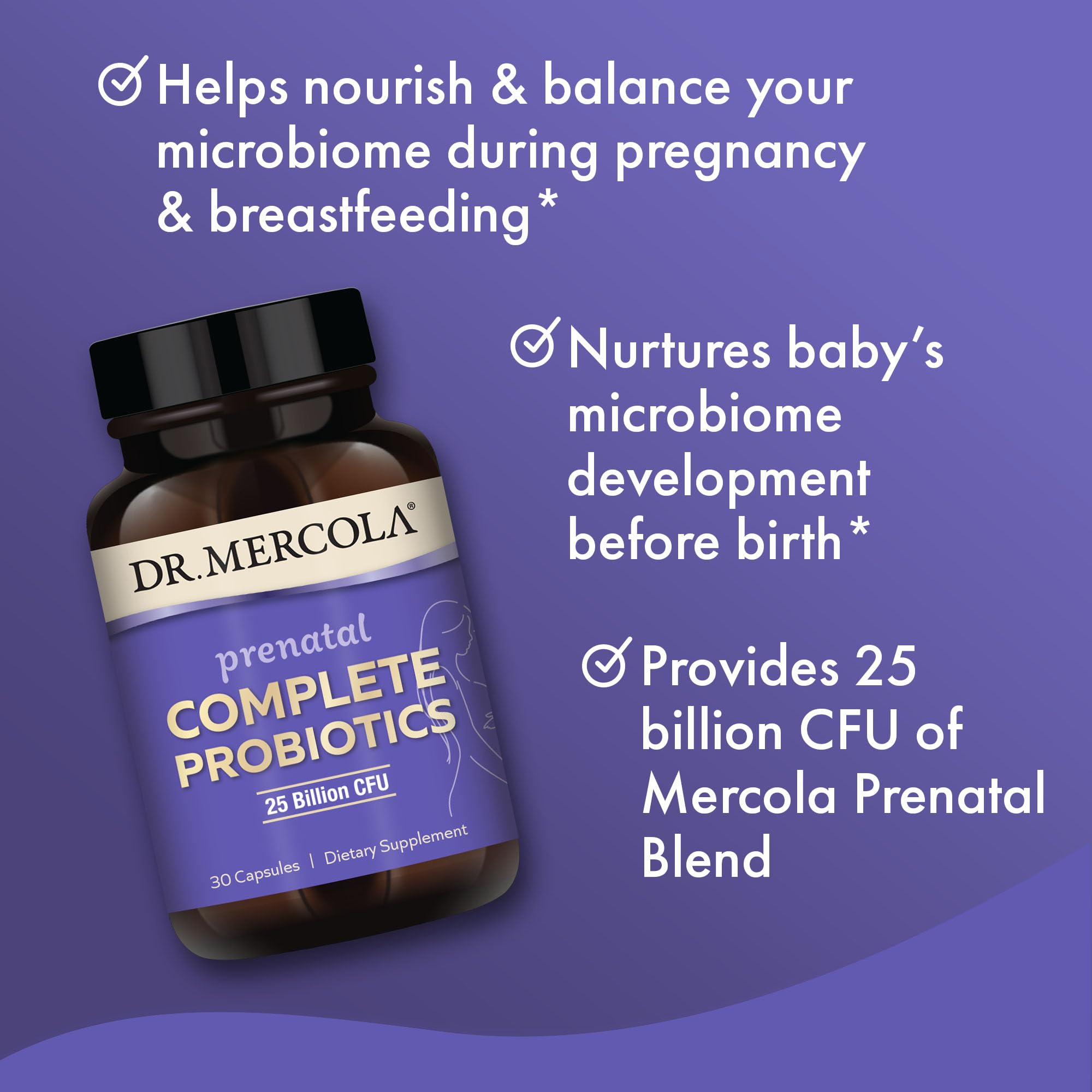 Pregnant woman with digestive and immune health concept