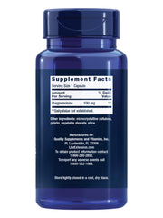 Label of pregnenolone 100 mg supplement