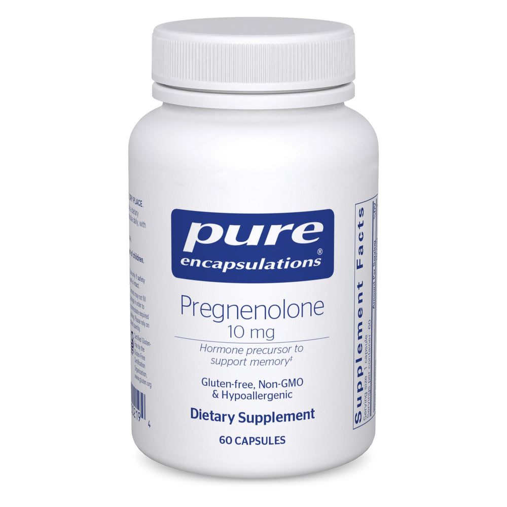 Pure Encapsulations Pregnenolone 10 mg bottle, front view