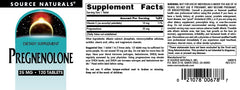 Close-up of pregnenolone 25mg tablets