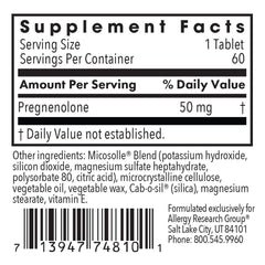 Micronized pregnenolone in lipid matrix formulation