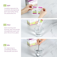 Pregnitude portable packets fit in a purse for on-the-go daily support.
