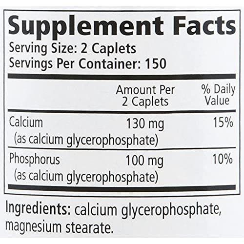 PRELIEF caplets close-up label highlights calcium glycerophosphate for acid reduction
