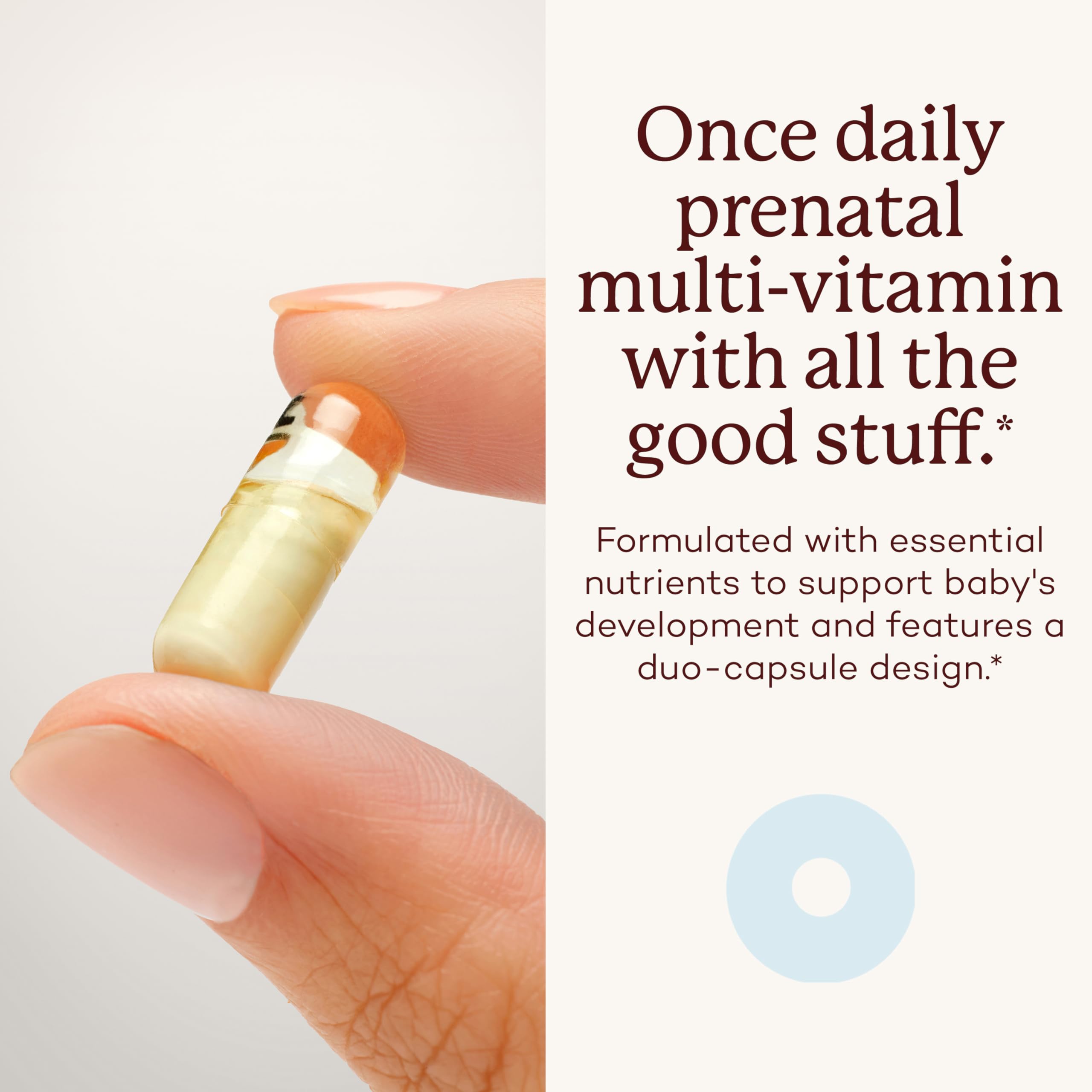Folate and DHA highlighted on Premama Prenatal Vitamins packaging