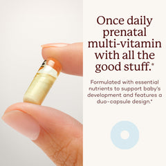 Folate and DHA highlighted on Premama Prenatal Vitamins packaging