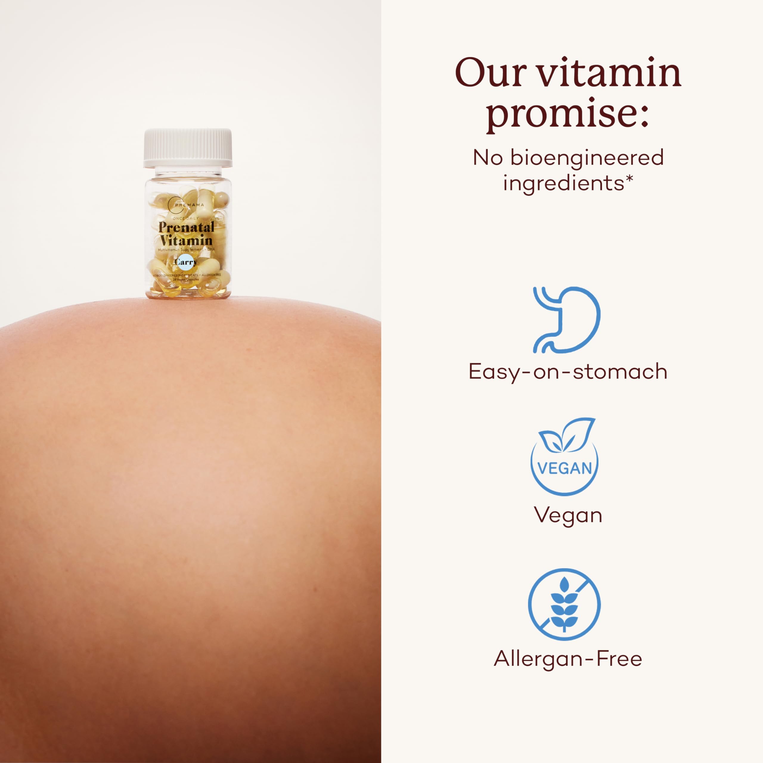Allergen-free and vegan Prenatal Vitamins ingredients list