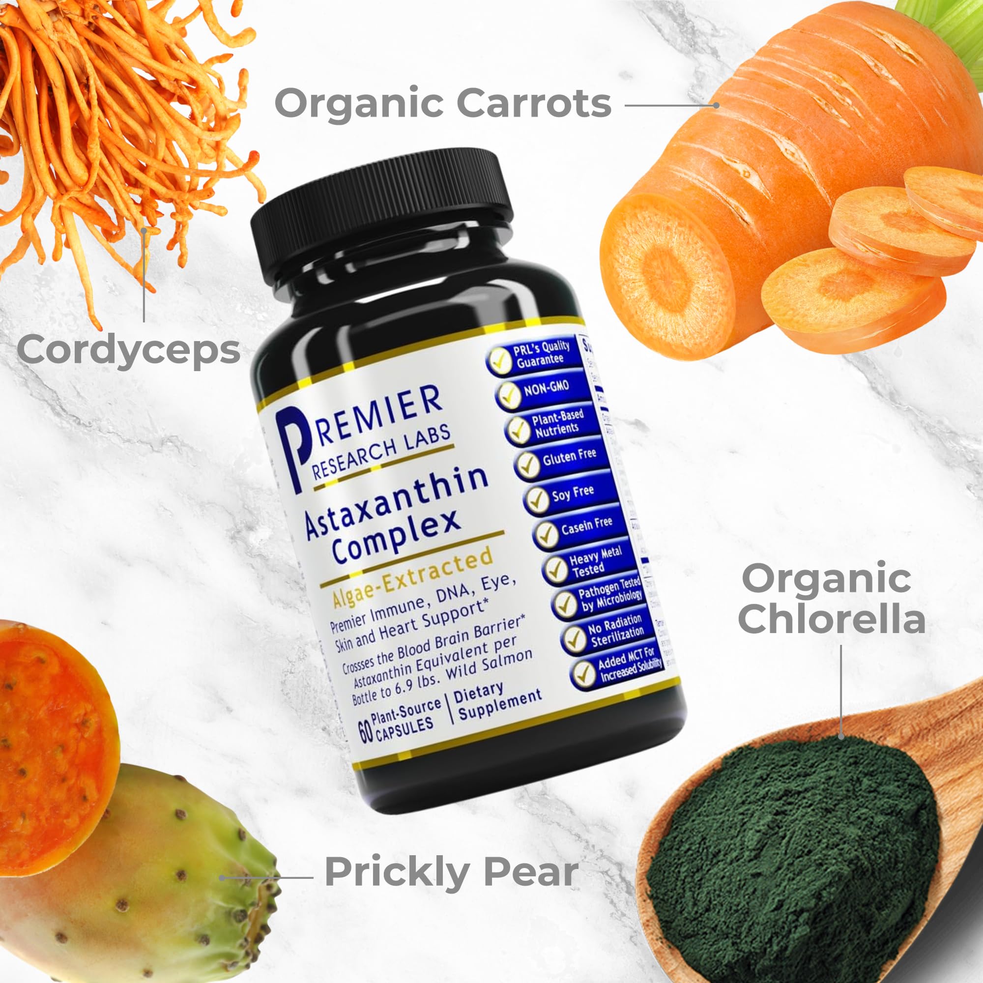 Herbal blend ingredients including milk thistle and carrot root