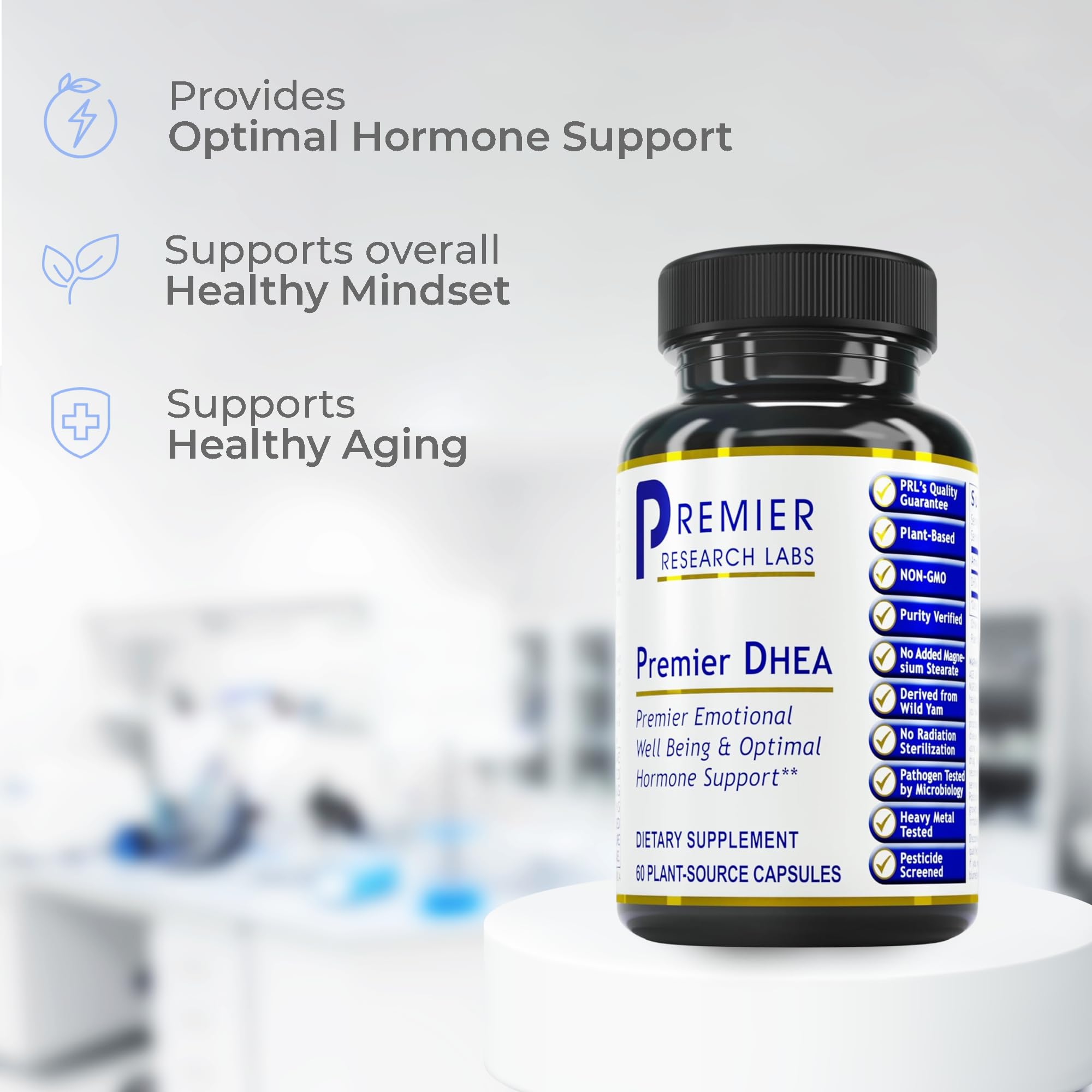 Graphic illustrating hormone balance and aging support concept