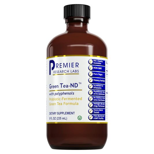 Front view of Premier Research Labs Green Tea-ND 8 Fl Oz bottle