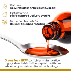 Green Tea-ND being mixed in water or juice