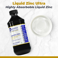 Dropper releasing zinc liquid into a glass