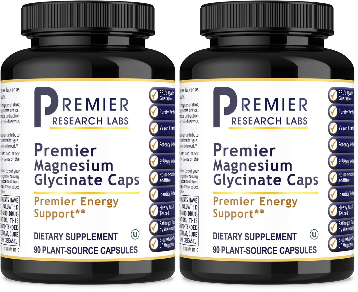 Premier Research Labs Magnesium Glycinate supplement bottle with label