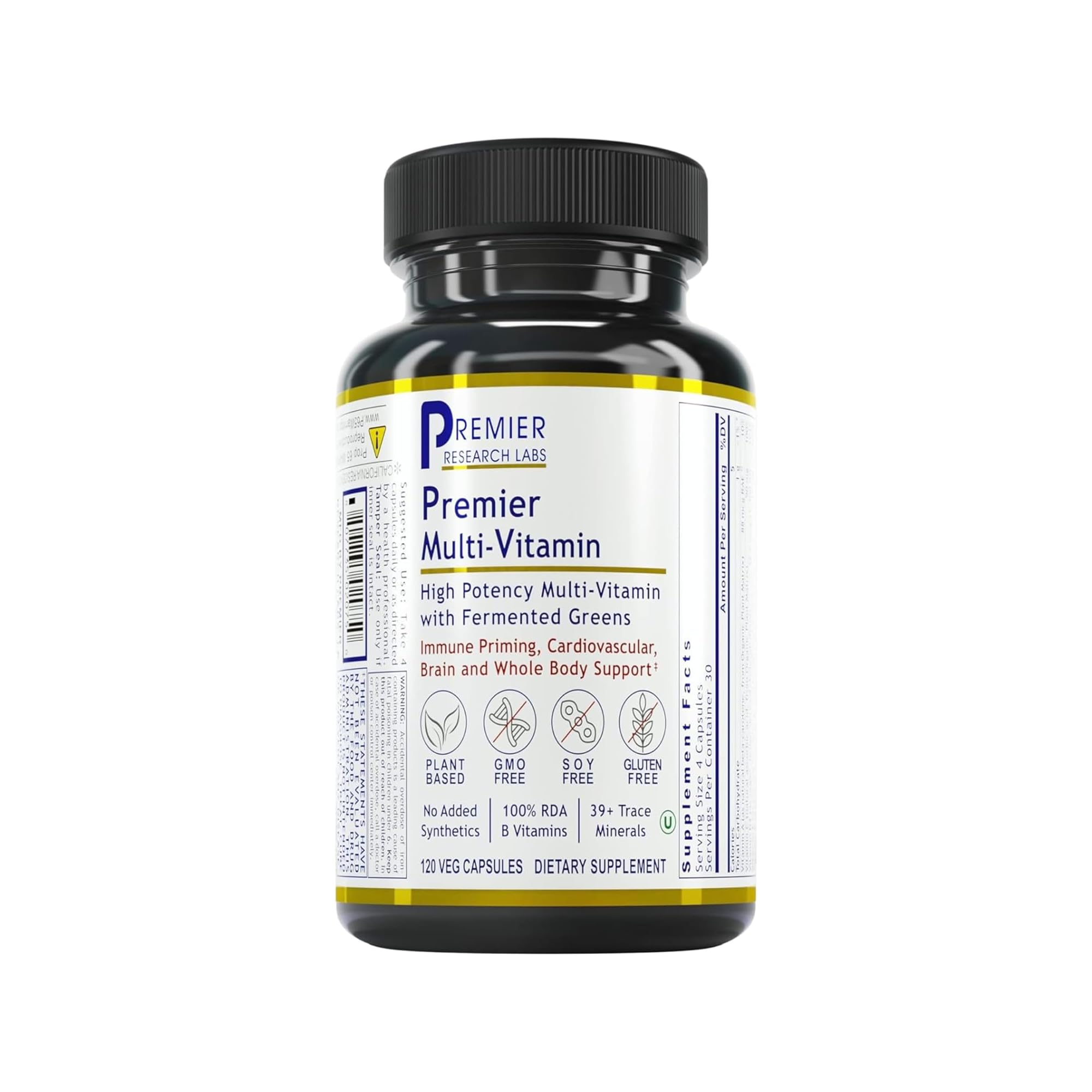 Bottle of Premier Research Labs plant-based multi-vitamin for adults