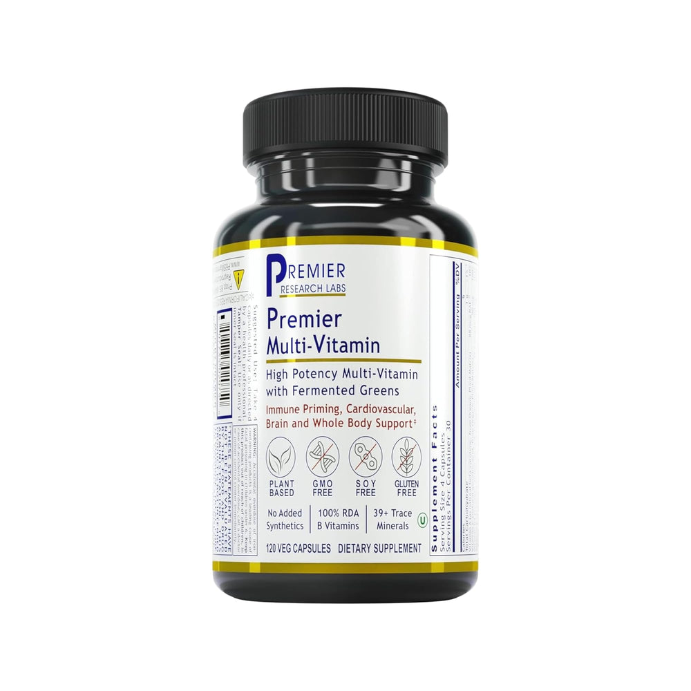 Bottle of Premier Research Labs plant-based multi-vitamin for adults