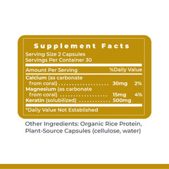 60 vegetarian capsules packaging for hair, skin and nails