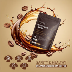 Premium Arabica coffee beans blended with six adaptogenic mushrooms.