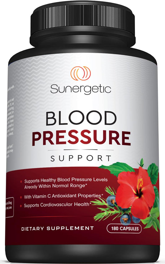 Premium Blood Pressure Support bottle with label