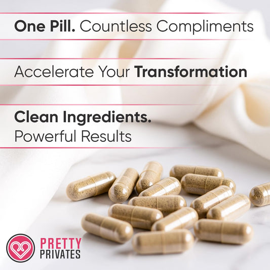 Close-up of butt enhancement pills for growth and firmness