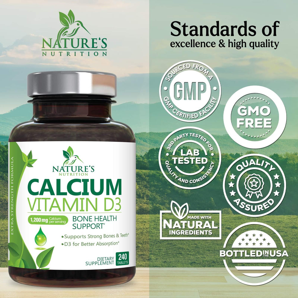 Premium calcium carbonate with D3 bottle in USA