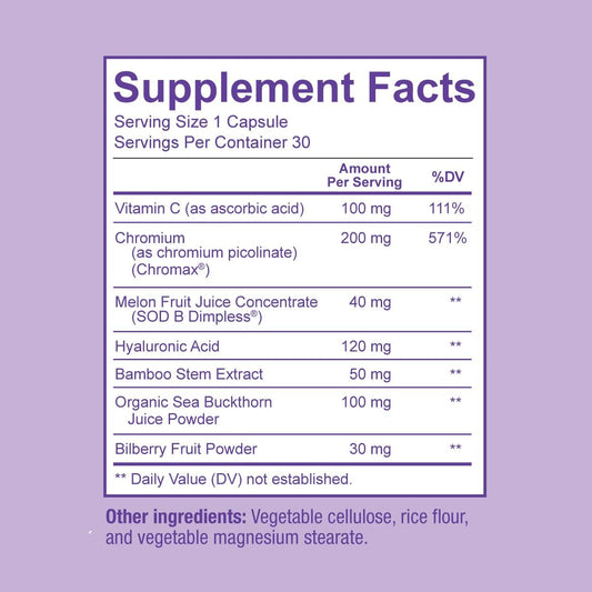 Close-up of cellulite-support capsules