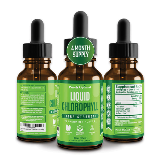Premium chlorophyll liquid drops bottle