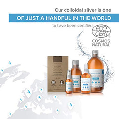 Brand packaging for Institut Katharos colloidal silver