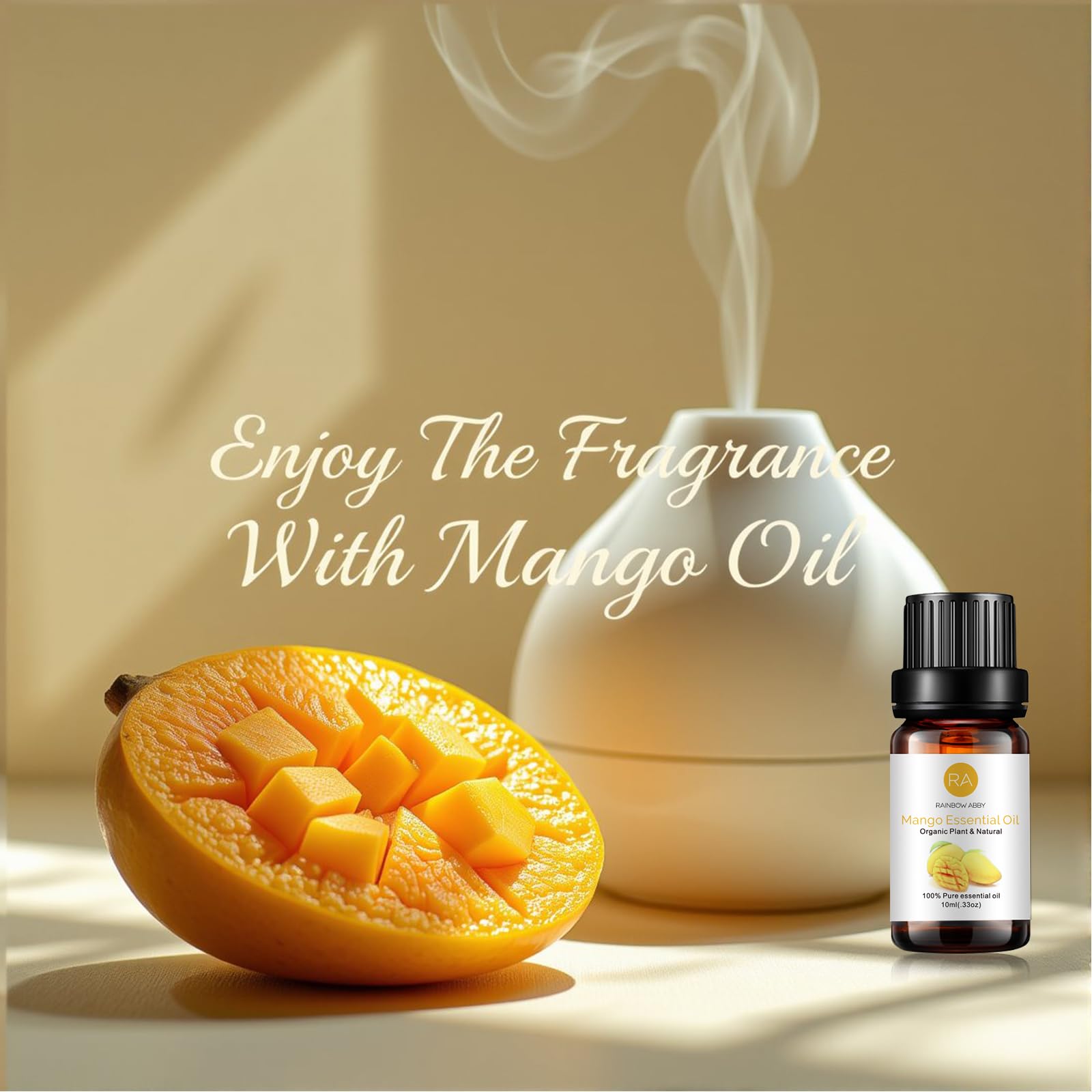 Premium dark glass bottle with UV protection for mango oil