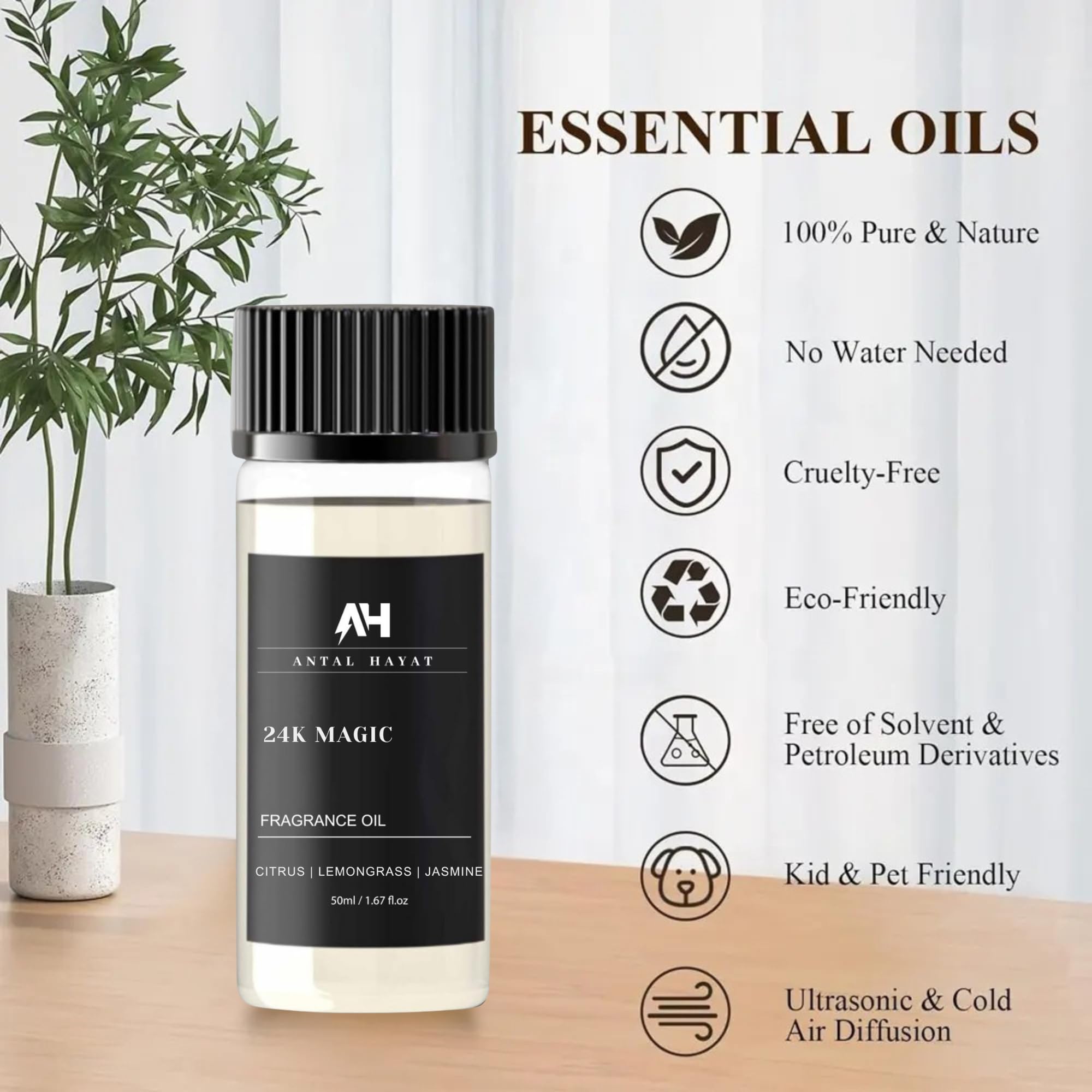 Premium diffuser oil ingredients and blends