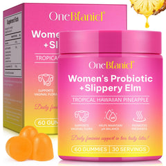 Premium Feminine Balance Gummies bottle with 60-count package