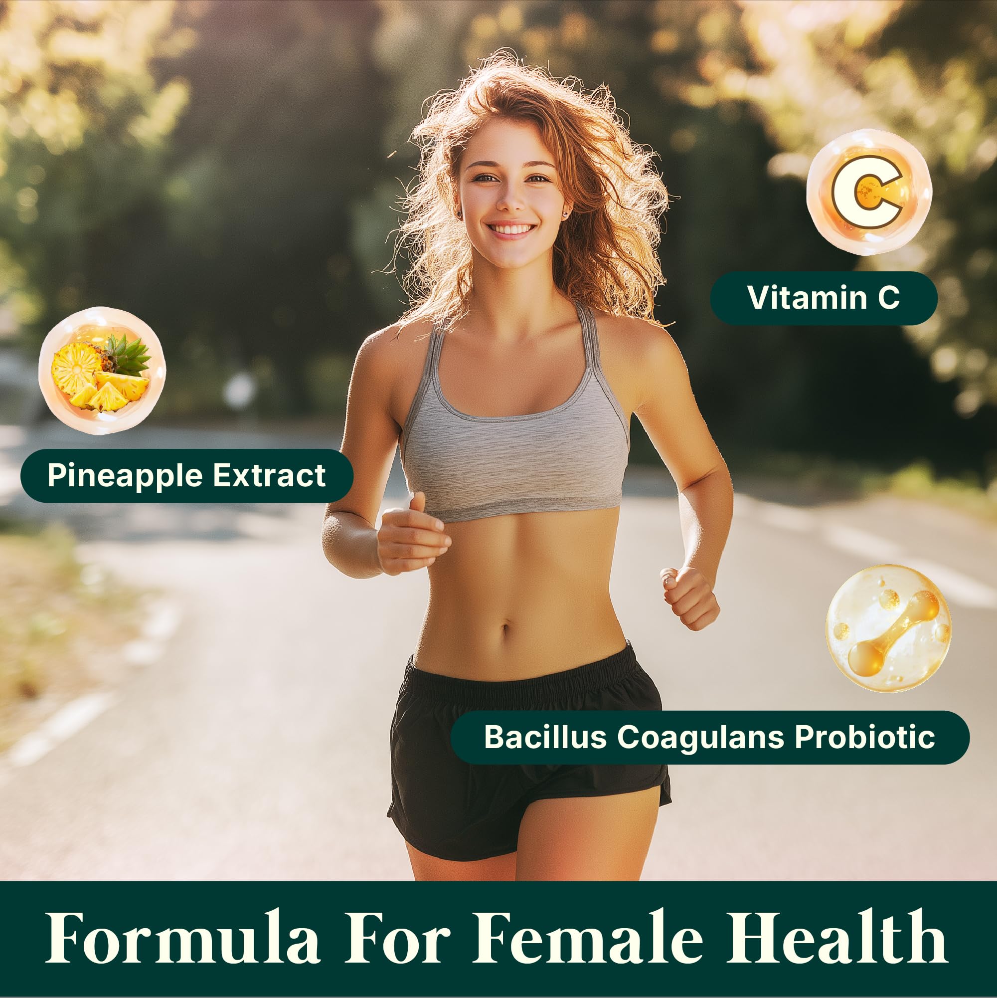 Ingredients: real pineapple extract and probiotic Bacillus Coagulans