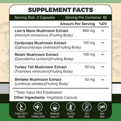 Premium fruiting body extract close-up