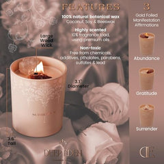 Premium gift box packaging for the crystal candle gift set.