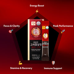 Close-up of individual ginseng stick packaging