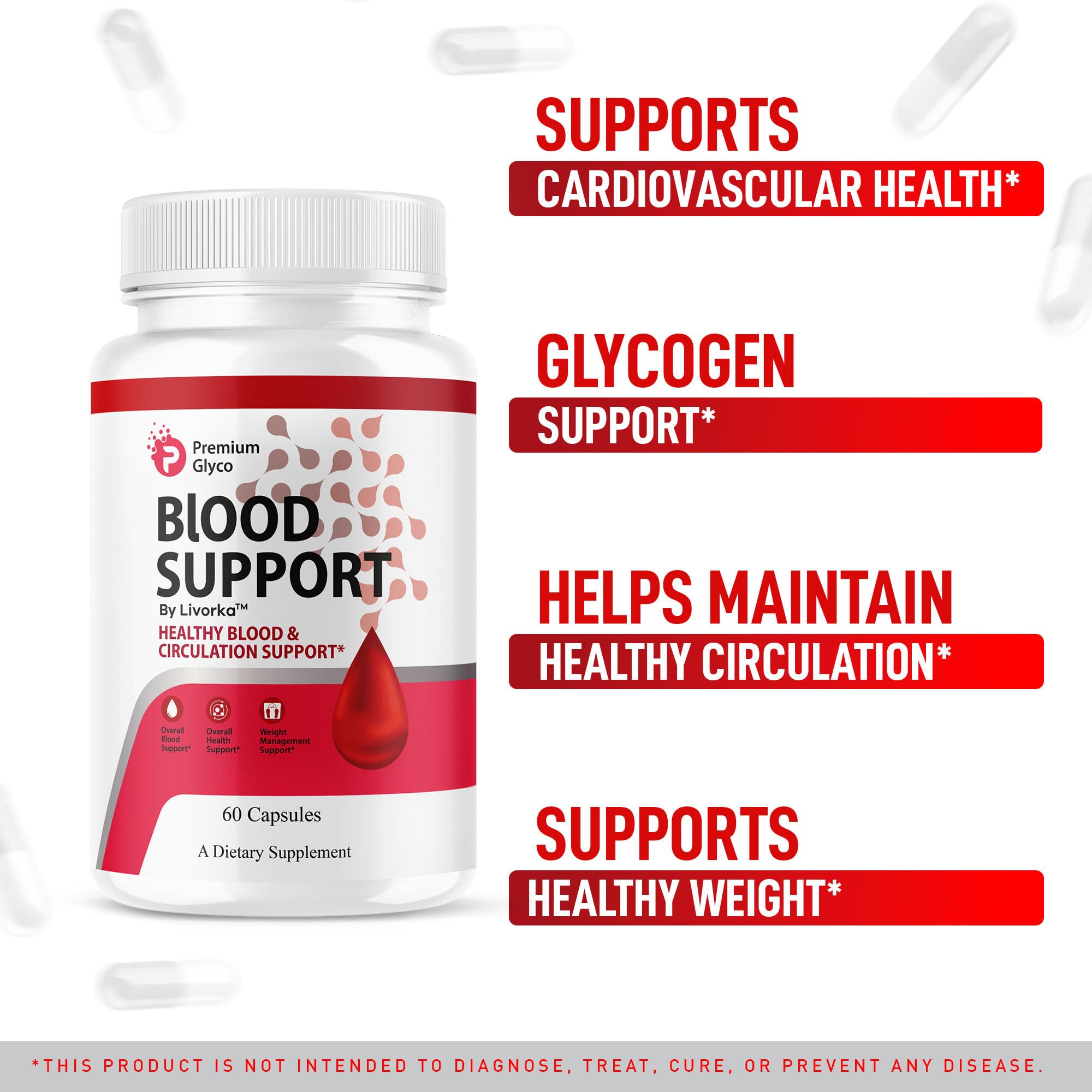 Premium Glyco Capsules bottle with capsules visible