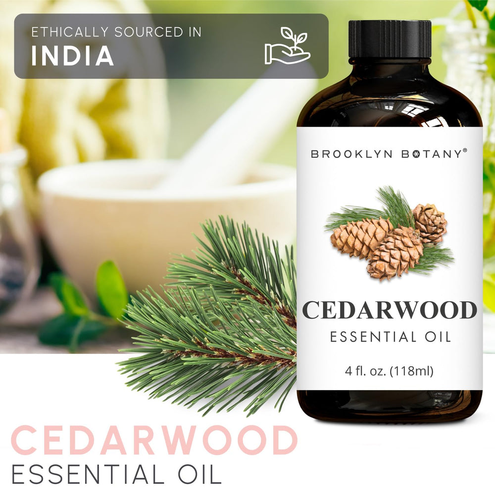 Premium grade Cedarwood essential oil bottle