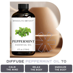 Premium grade peppermint oil bottle